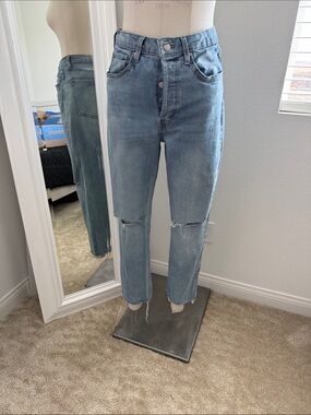 wild fable Light Blue High-Rise Straight Jeans